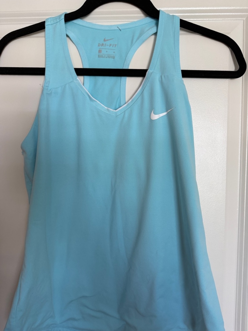 NIKE Dri-FIT Racerback Tank with White Swoosh